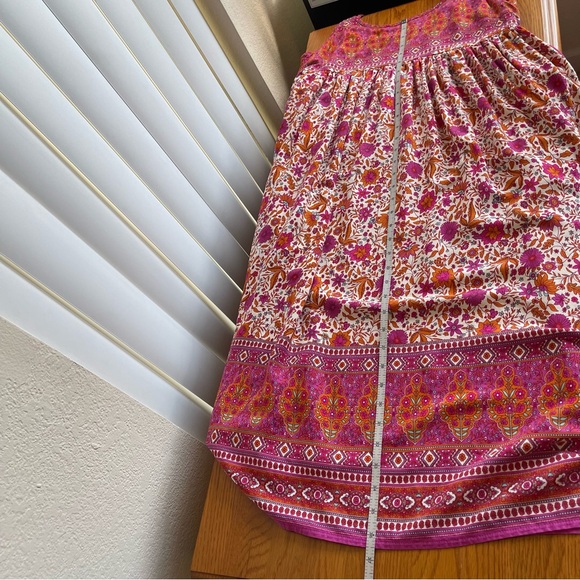 Natural Life Gigi Midi Dress Pink Orange Floral Size S - Picture 15 of 15